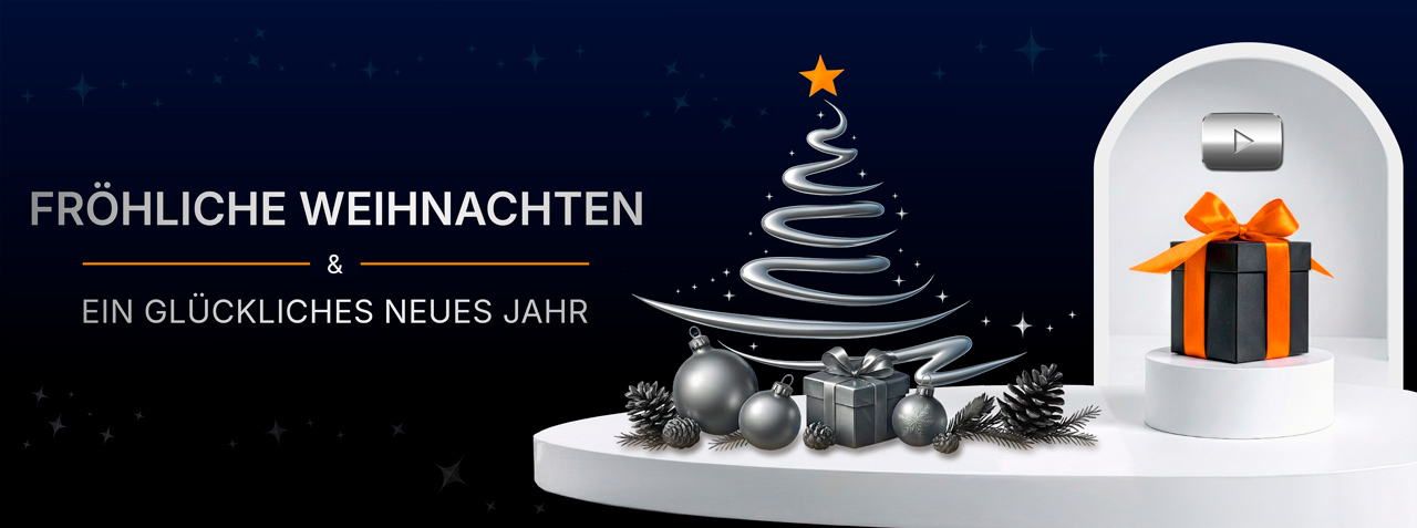 Fröhliche Weihnachten und ein glueckliches neues Jahr